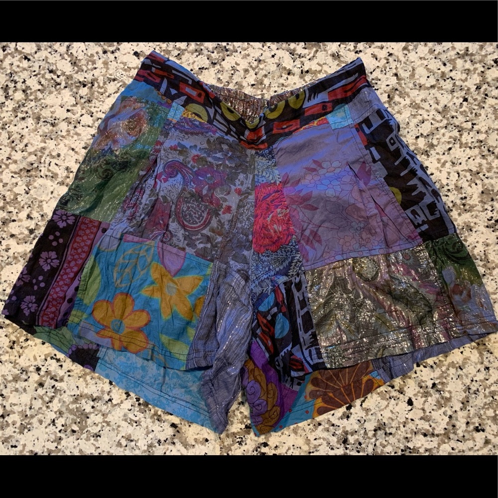 100% cotton, from Nepal. Super flattering fit. Wide leg.
